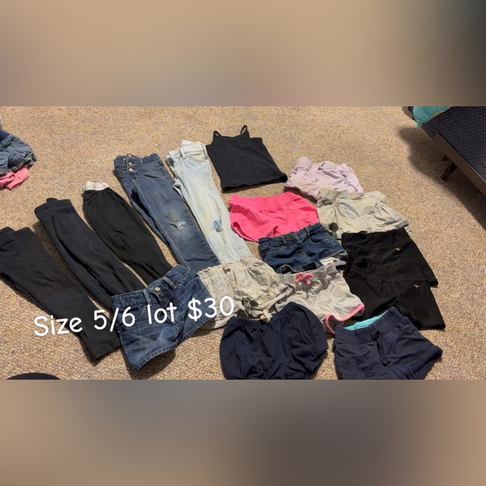 Assorted Clothing Lot with Shorts and Tops